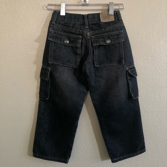 M.Gordon Boys Cargo Vintage Look Relaxed Denim Jeans Size 6 - Picture 2 of 12